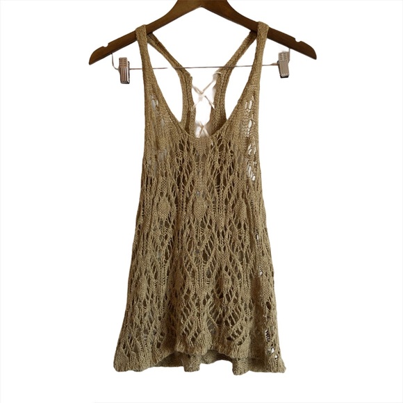 STARING AT STARS Crotchet Knit Tank Top - Picture 1 of 13